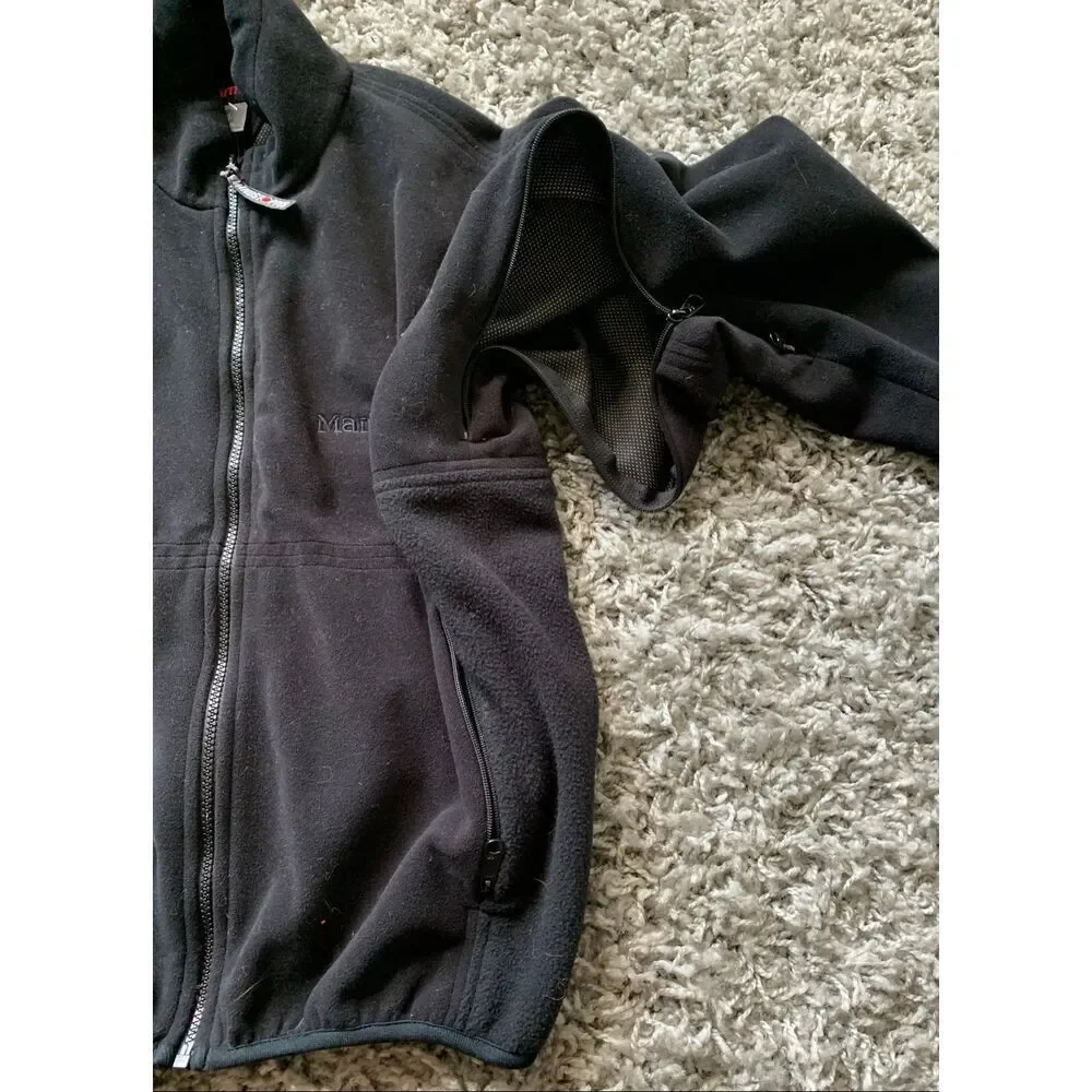 Marmot Black Windstopper Full Zip Gorpcore Fleece Jacket Coat men’s M